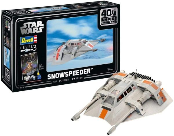 REV05679 - Snowspeeder - 40e anniversaire L'Empire contre-attaque STAR WARS peinture et colle inclus à assembler et à peindre - 1