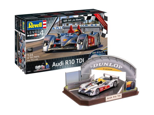 REV05682 - Coffret Cadeau Audi R10 TDI LeMans + 3D Puzzle à assembler et à peindre - 1