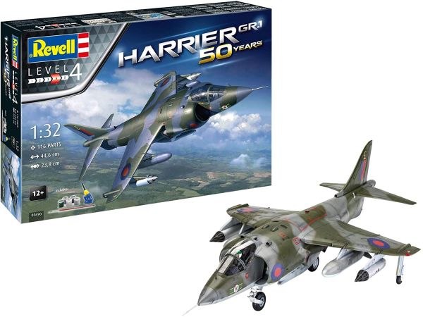 REV05690 - Avion de chasse Harrier GR.1 avec peinture à assembler et à peindre - 1