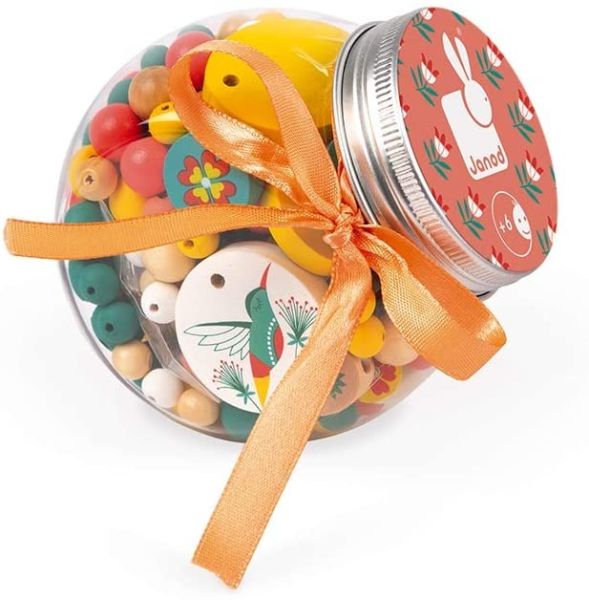 JAN06673 - Pot de perles Oiseaux Colibris - 1