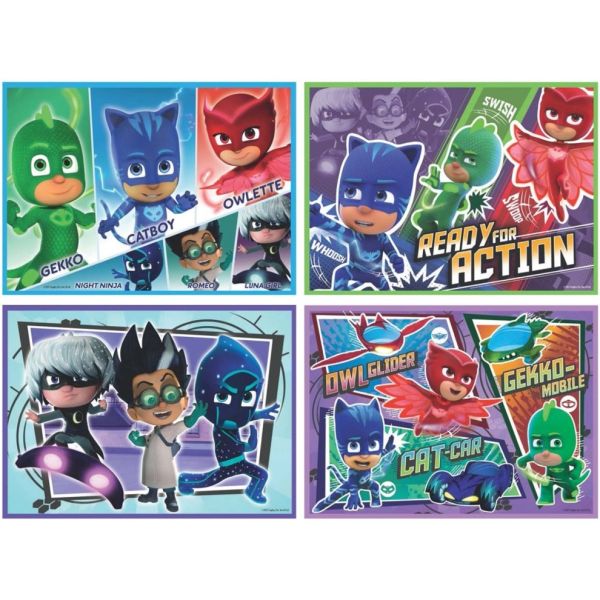 RAV06913 - 4 Puzzles 42 Pièces PJMASKS - 1