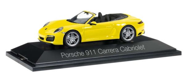 HER071024 - PORSCHE 911 Carrera cabriolet jaune - 1