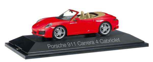 HER071109 - PORSCHE 911 Carrera 4 cabriolet rouge - 1