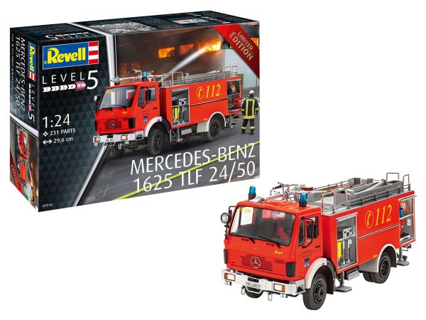 REV07516 - MERCEDES 1625 TLF 24/50 Pompiers à assembler et à peindre - 1