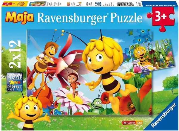 RAV075942 - Puzzle 2x12 Pièces MAYA l'abeille dans le pré fleuri - 1
