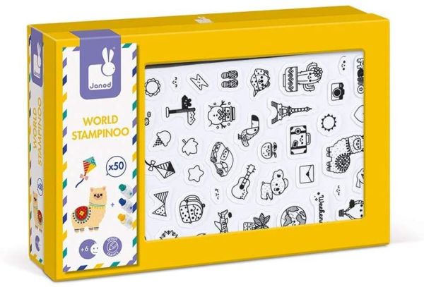 JAN07800 - Coffret de 50 tampons – World Stampinoo - 1