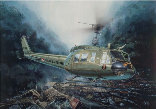 ITA0849 - Hélicoptère UH-1D Slick Iroquois à assembler et à peindre - 1