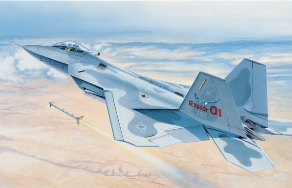 ITA0850 - Avion de chasse F-22 Raptor à assembler et à peindre - 1