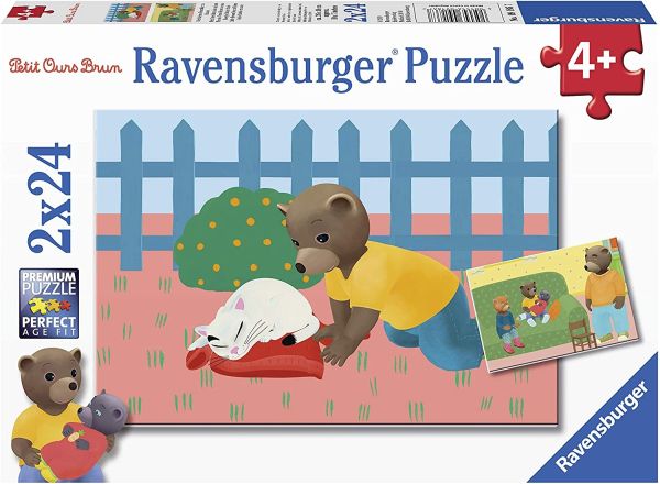 RAV091867 - 2 Puzzles 24 Pièces Petit ours brun - 1