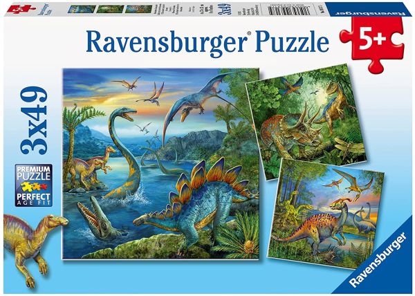 RAV093175 - Puzzle 3x49 Pièces La fascination des dinosaures - 1