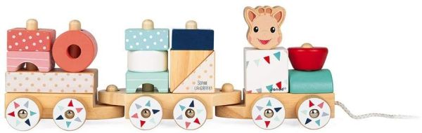 JAN09506 - Train à formes Sophie la Girafe en bois - 1