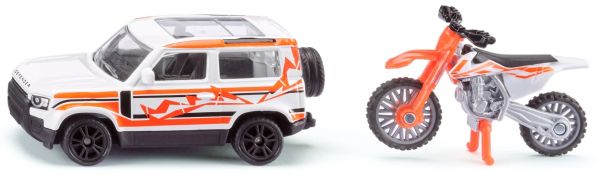 SIK1114 - LAND ROVER Defender avec Moto KTM sous blister - 1