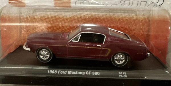 M2M-11228-115-D - FORD Mustang GT 390 1968 Rouge foncé sous blister - 1