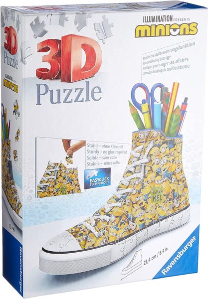 RAV112623 - Puzzle 3D 112 Pièces pot à crayons LES MINIONS - 1