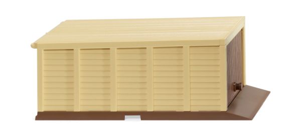 WIK114003 - Garage à monter soit même - beige et marron - 1
