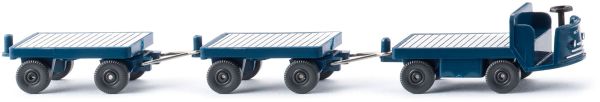 WIK116004 - Chariot électrique avec remorques bleu - 1