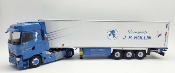 ELI118275 - RENAULT T high 4x2 2023 bleu avec remorque frigo 3 Essieux - Transports J.J.ROLLIN - 1