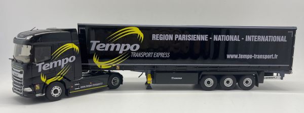 ELI118373 - DAF XG 4x2 avec remorque tautliner 3 Essieux - Transport TEMPO - 1
