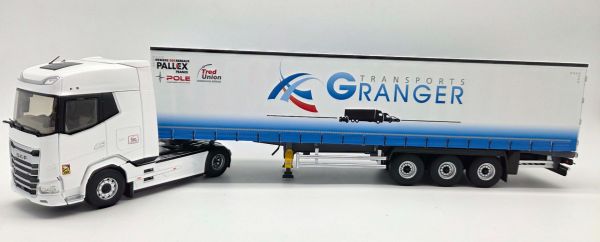 ELI118664 - DAF XG 4x2 avec remorque bâchée 3 Essieux transports GRANGER - 1