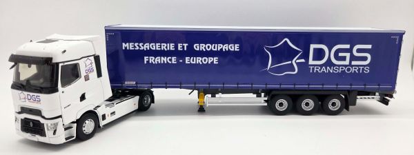 ELI118701 - RENAULT T High 4x2 2023 avec remorque Bâchée 3 Essieux DGS Transports - 1
