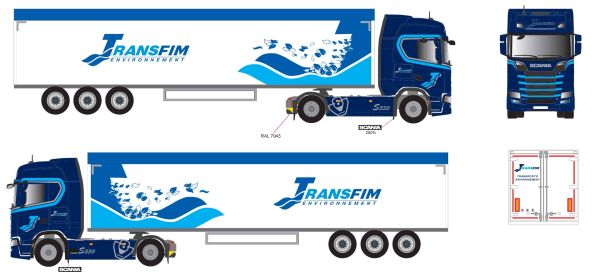 ELI118798 - SCANIA 500 S 4x2 avec remorque benne cerealiere 3 Essieux TRANSFIM - 1