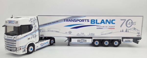 ELI118802 - SCANIA 500S 4x2 avec remorque frigo 3 Essieux TRANSPORTS BLANC - 70 ANS - 1