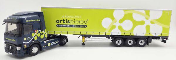 ELI118846 - RENAULT T 480 2021 4x2 avec remorque bâchée 3 Essieux ARTIS BIO 100 - 1