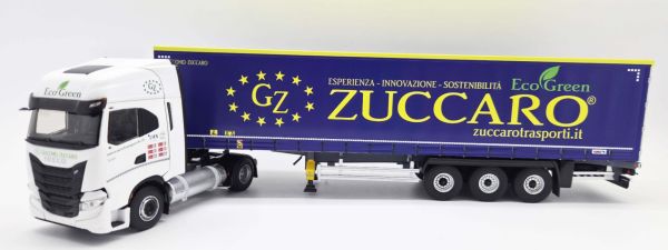 ELI118852 - IVECO S-WAY NP 4x2 avec remorque Bâchée 3 Essieux ZUCCARO TRANSPORTI BLU - 1