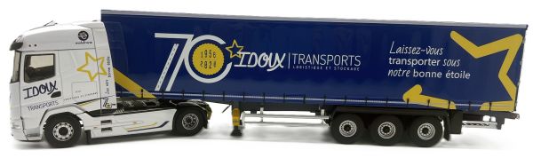 ELI118918 - DAF XG 4x2 avec remorque Tautliner 3 Essieux Transports IDOUX 70 ans - 1