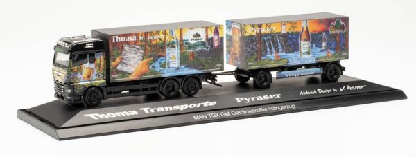 HER122207 - MAN TGX 6X4 avec remorque GX 2 essieux PYRASER II THOMA TRANSPORT - 1