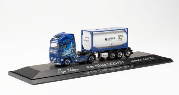 HER122238 - VOLVO FH GL 4x2 semi remorque conteneur citerne XL 2020 3 essieux INGO DINGES - 1