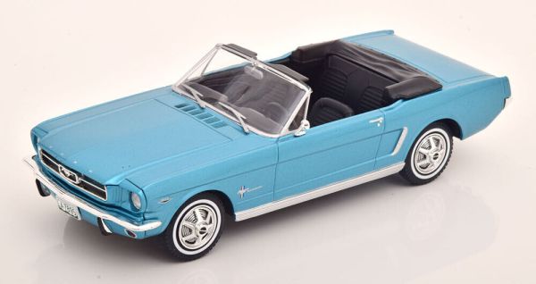 WBXWB124119 - FORD Mustang cabriolet 1965 Bleu turquoise metallique - 1