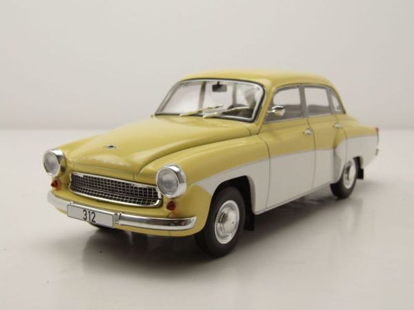 WBXWB124144 - WARTBURG 312 1965 Jaune et blanc - 1