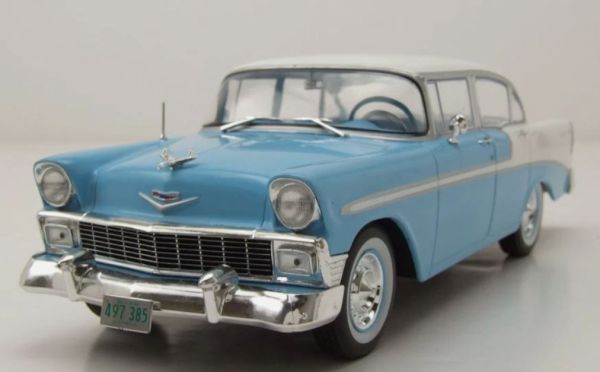 WBXWB124248 - CHEVROLET Bel Air 4 portes Hardtop 1956 Bleu et blanc - 1