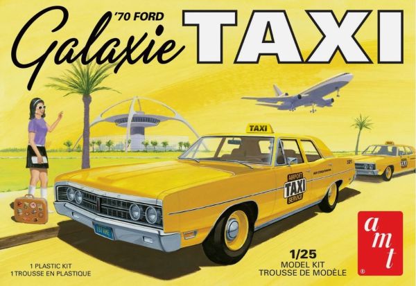 AMT1243M/12 - FORD Galaxie Taxi 1970 à assembler et à peindre - 1