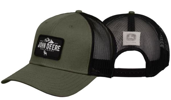 MC13080622OV - Casquette Kaki avec arriéré en maille noire JOHN DEERE - 1