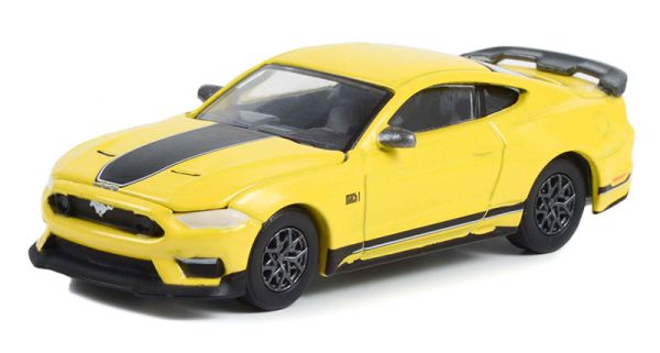 GREEN13320-F - FORD mustang mach 1 2021 jaune de la série GL MUSCLE sous blister - 1