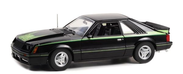 GREEN13603 - FORD Mustang cobra 1980 Noir avec graphique sur le capot - 1