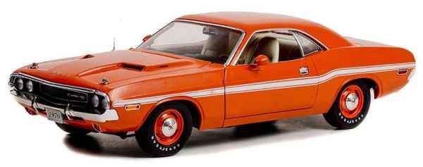 GREEN13630 - DODGE Challenger 1970 Orange avec bandes blanche - 1