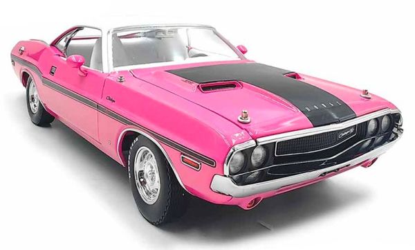 GREEN13699 - DODGE Challenger R/T HardTop 440 1970 Rose avec Intérieur blanc - 1