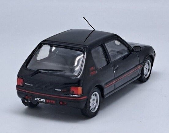 PEUGEOT 205 GTi 1.9 1988 Noire ODEON 1:43 Ref 138