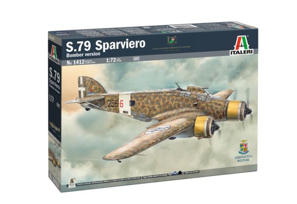ITA1412 - Avion bombardier S.79 Sparviero à assembler et à peindre - 1