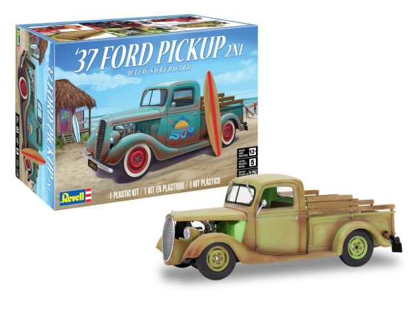 REV14516 - FORD pickup Street Rod 1937 avec surf à assembler et à peindre  - 1