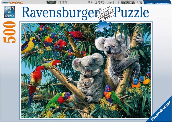RAV148264 - Puzzle 500 Pièces Famille de Koalas dans l'arbre - 1