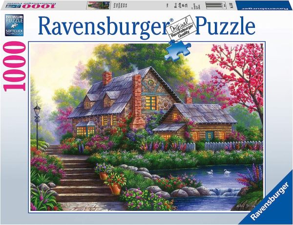 RAV15184 - Puzzle 1000 Pièces Cottage romantique - 1
