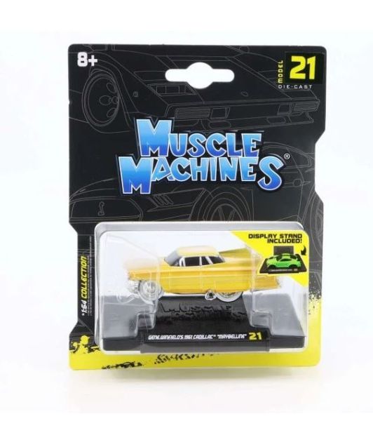 MST15561 - CADILLAC Gene Winfield Maybellene 1961 jaune - Muscle Machines sous blister - 1