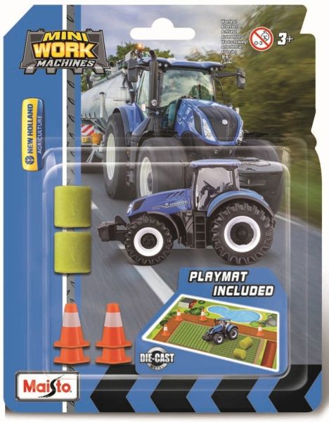 MST15592-C - Set NEW HOLLAND T7.185 HD avec accessoires et carrée de jeu - 1