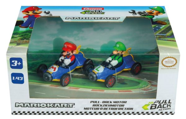 CARRERA15813018 - 2 Karting à friction avec pilote MARIO KART - Mario et Luigi - 1