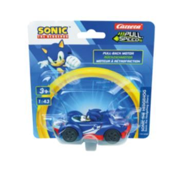 CARRERA15818327 - Voiture spéciale à friction SONIC the Hedgehog sous blister  - Bleu avec étoile - Sonic - 1