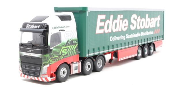 CORCC16002 - SCANIA 6X4 semi remorque 3 essieux EDDIE STOBART blanc/vert/rouge - 1